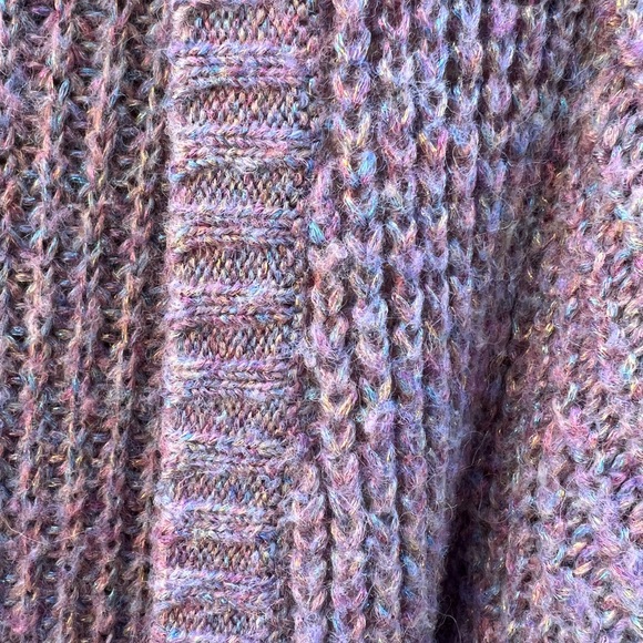 Torrid metallic pink multi color open front cardigan with pockets - Picture 9 of 9